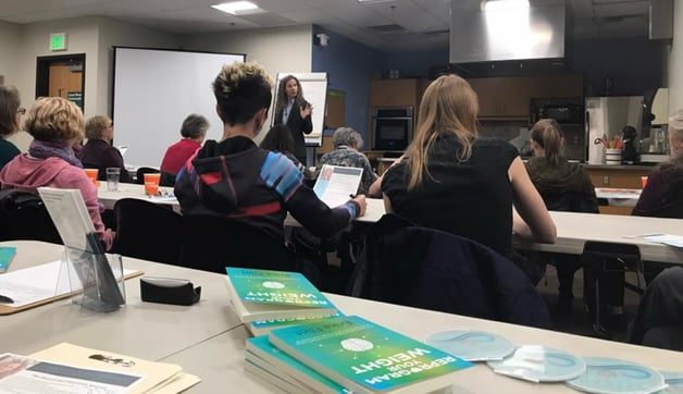 Erika Flint Teaching Reprogram Your Weight at the Bellingham Food Coop