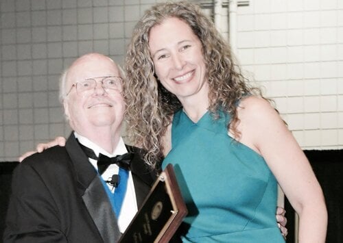 Erika Flint with Dr. Dwight Damon, the President of the NGH