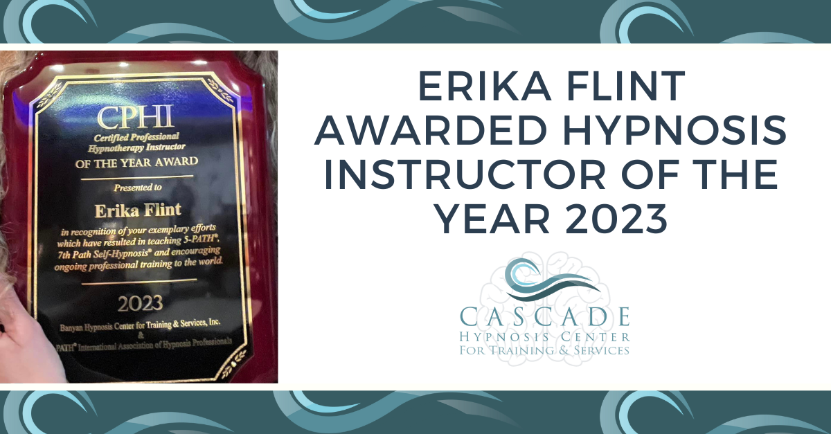 Erika Flint Awarded Hypnosis Instructor of the Year 2023