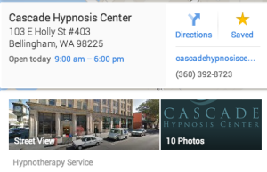 Cascade Hypnosis Center on Google Maps