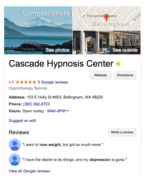 Cascade Hypnosis Training, Erika Flint