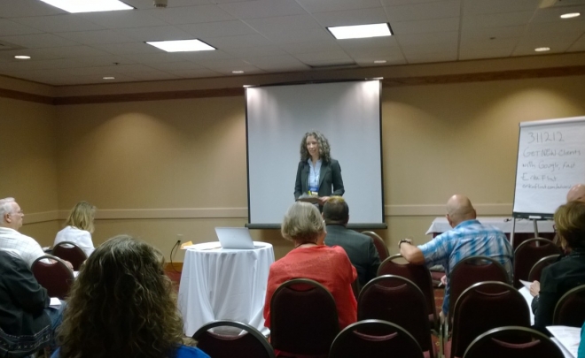 Erika Flint presenting at the 2014 NGH Convention